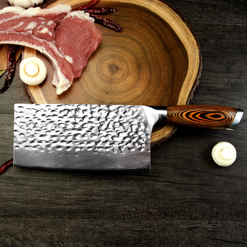 Cleaver Knife Kitchen 7 Inch Vegetable Chef Knives Tool Stainless Steel 5cr15mov Hammered Blade Cooking Knife Meat Cleaver Tools
Cleaver Knife Kitchen 7 Inch Vegetable Chef Knives Tool Stainless Steel 5cr15mov Hammered Blade Cooking Knife Meat Cleaver Tools