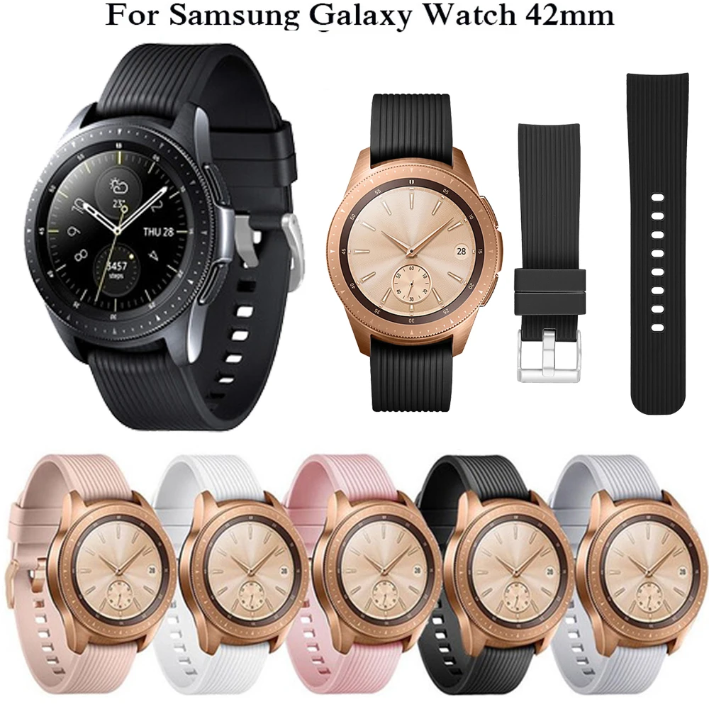 Спортивный ремешок для samsung Galaxy watch band 42 мм/gear S2/SM R810 спортивный силиконовый