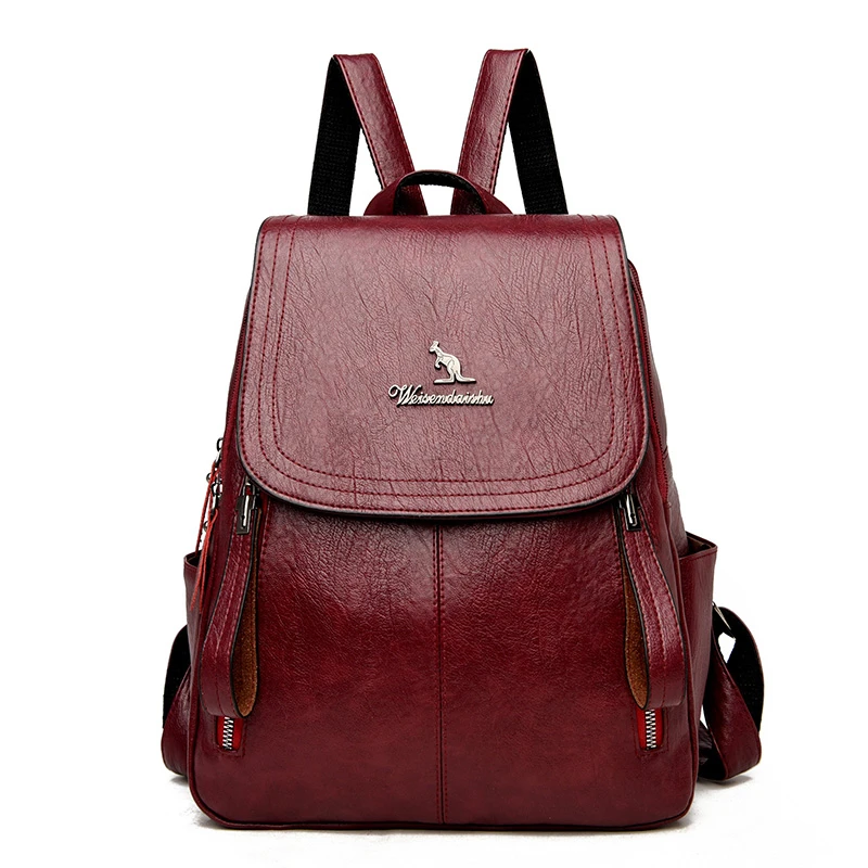 Fashion Women Backpack High Quality Soft Leather School Bags for Teenagers Girls Female Casual Large Capacity Vintage Travel Bag
Fashion Women Backpack High Quality Soft Leather School Bags for Teenagers Girls Female Casual Large Capacity Vintage Travel Bag