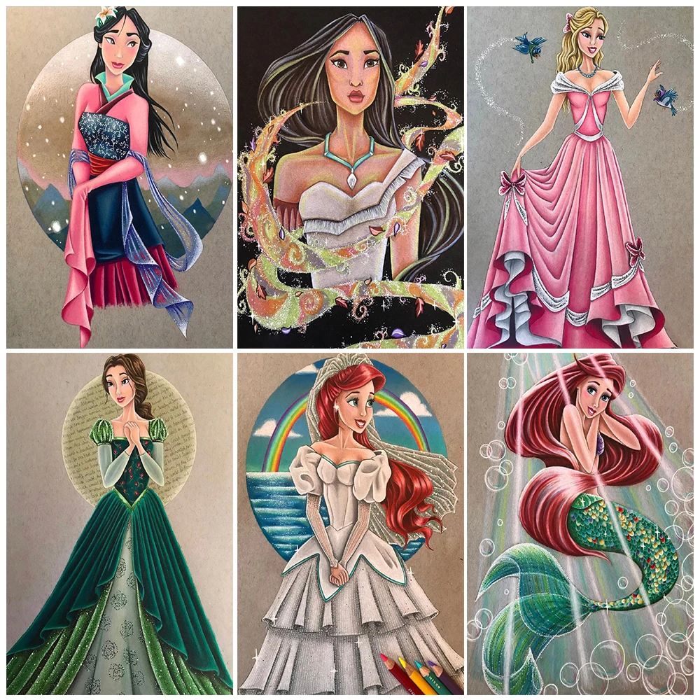Disney Princess 5D DIY Diamond Painting Fairy-tale Character Mulan Cross Stitch Set Inlaid Diamond Brand Decorative Painting 
Disney Princess 5D DIY Diamond Painting Fairy-tale Character Mulan Cross Stitch Set Inlaid Diamond Brand Decorative Painting