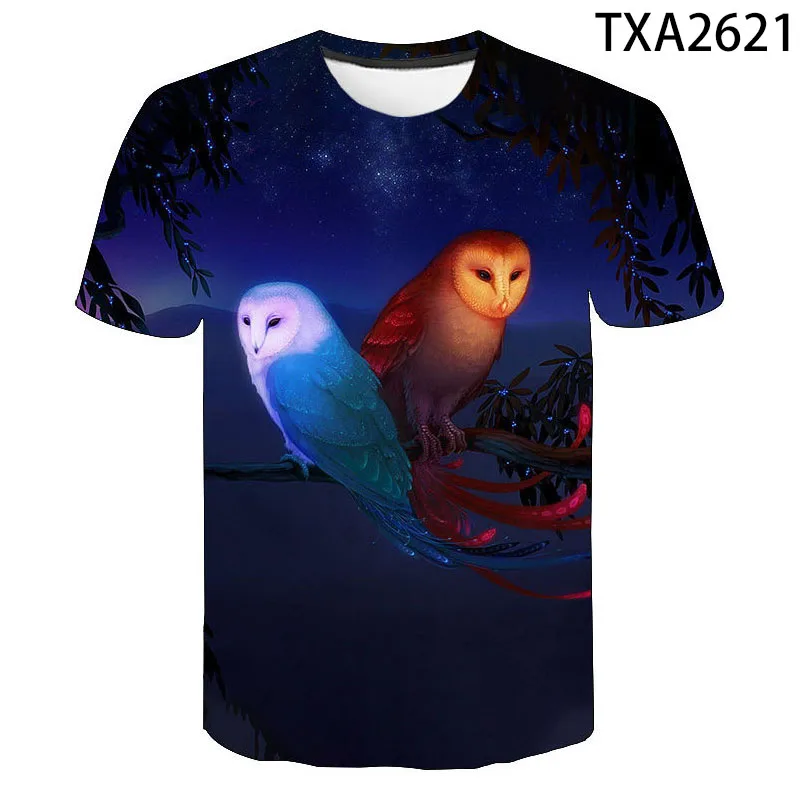 2021 New Summer Owl T Shirt Men Women Children Bird Owl 3D Printed T-shirt Cool Boy Girl Kids Short Sleeve Tops Cool Tee
2021 New Summer Owl T Shirt Men Women Children Bird Owl 3D Printed T-shirt Cool Boy Girl Kids Short Sleeve Tops Cool Tee