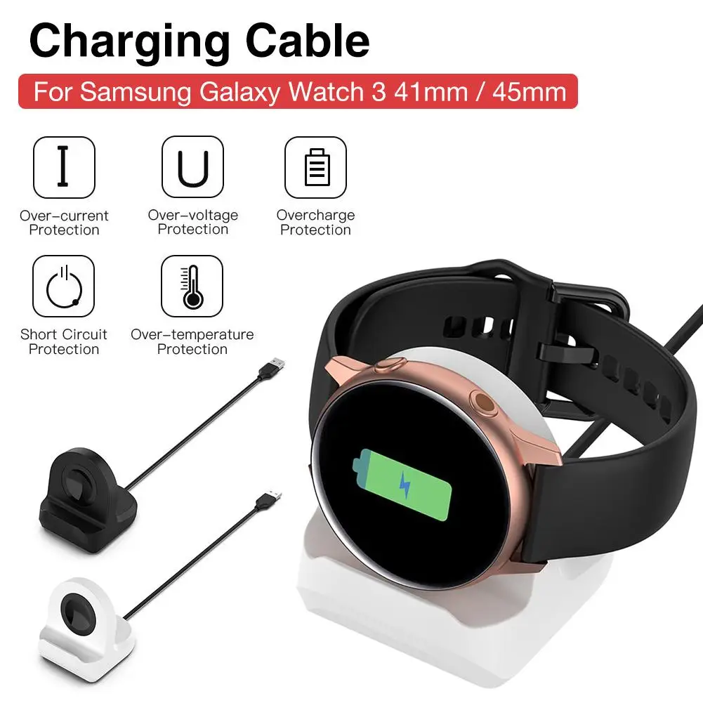 Watch Charging Cable High Quality Watch Charger Nonslip Silicone Charging Dock For Samsung Galaxy Watch 3 41mm 45mm Black White
Watch Charging Cable High Quality Watch Charger Nonslip Silicone Charging Dock For Samsung Galaxy Watch 3 41mm 45mm Black White