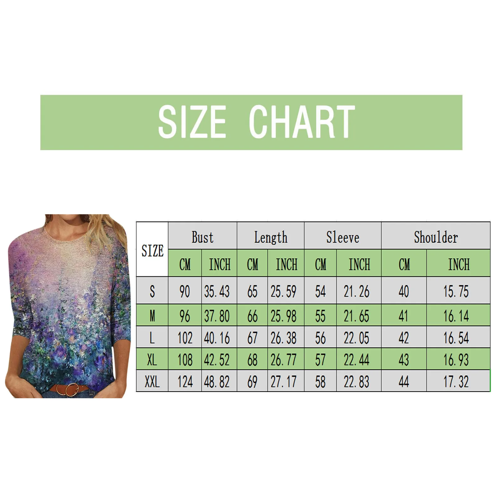 Trendy Women's Blouse Beautiful Gradient Printed Crewneck Shirts Casual Long Sleeve Loose Blouse Tops 2021
Trendy Women's Blouse Beautiful Gradient Printed Crewneck Shirts Casual Long Sleeve Loose Blouse Tops 2021