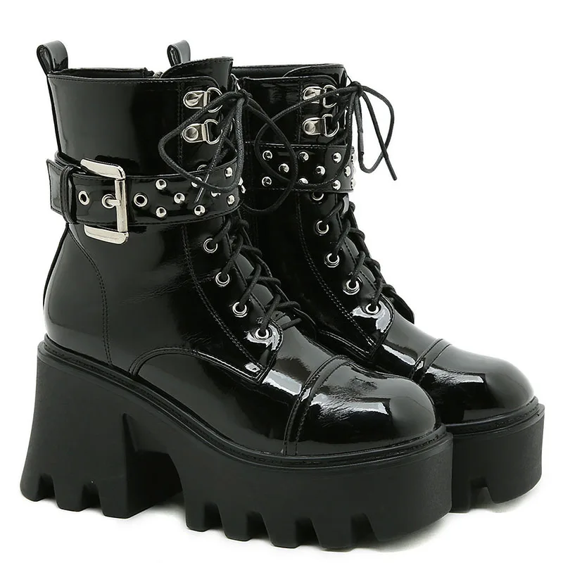 Sexy Rivet Combat Demonia Boots For Women Gothic Dark Platform Chunky Heels Side Zipper Top Quality High Boots Woman Rubber Sole
Sexy Rivet Combat Demonia Boots For Women Gothic Dark Platform Chunky Heels Side Zipper Top Quality High Boots Woman Rubber Sole