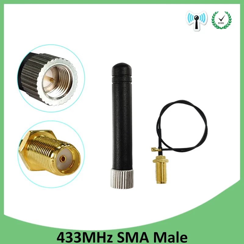 433MHz Antenna 3dbi SMA Male Connector Plug 433 MHz IOT Directional Antena Small IOT 433m Antenne + 21cm RP-SMA Pigtail Cable
433MHz Antenna 3dbi SMA Male Connector Plug 433 MHz IOT Directional Antena Small IOT 433m Antenne + 21cm RP-SMA Pigtail Cable
