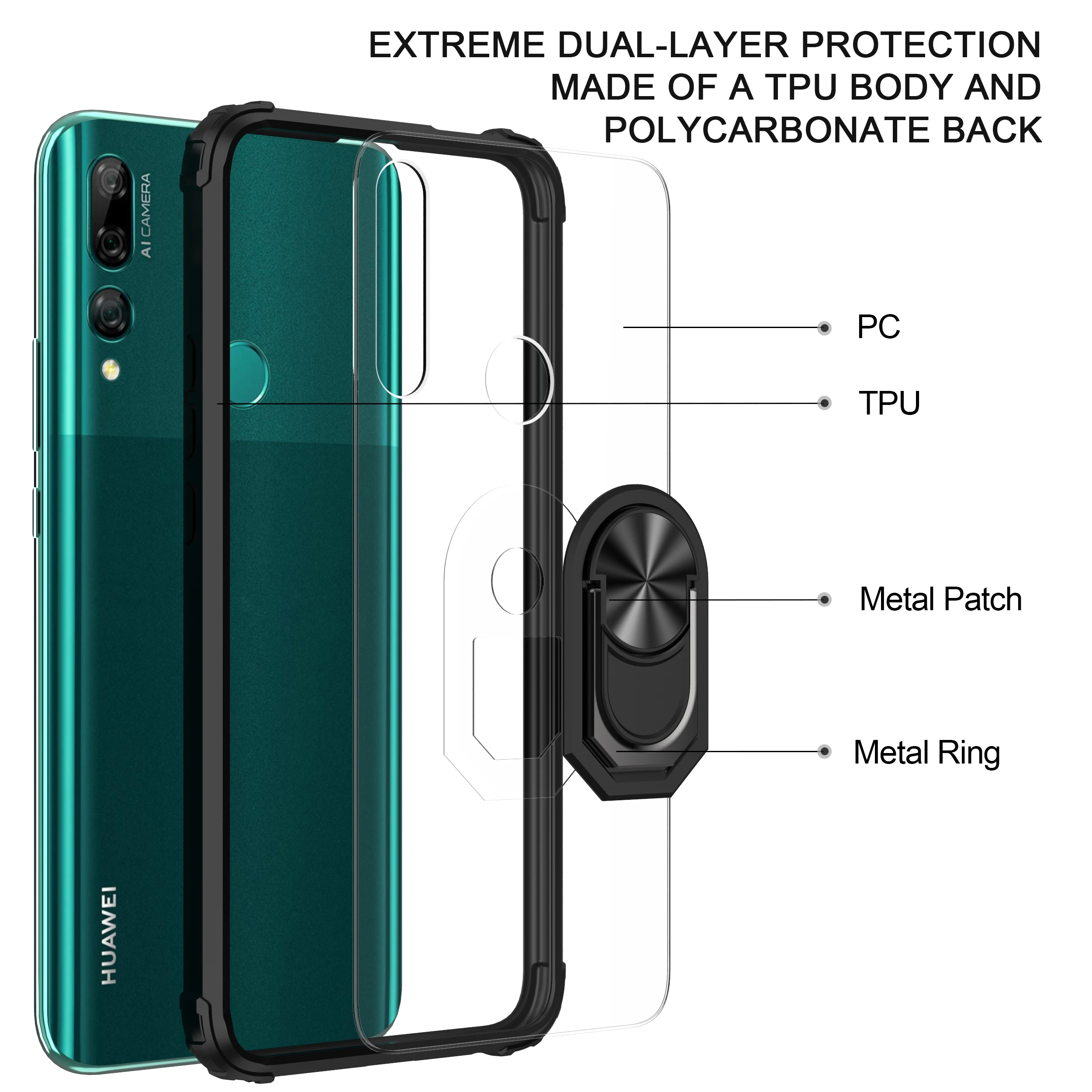 Luxury Magnetic Ring Transparent Clear Back Cover For Huawei Y5P Y6P Y7P 2020 Y7 Y9 Prime 2019 Car Holder Stand Cases
Luxury Magnetic Ring Transparent Clear Back Cover For Huawei Y5P Y6P Y7P 2020 Y7 Y9 Prime 2019 Car Holder Stand Cases