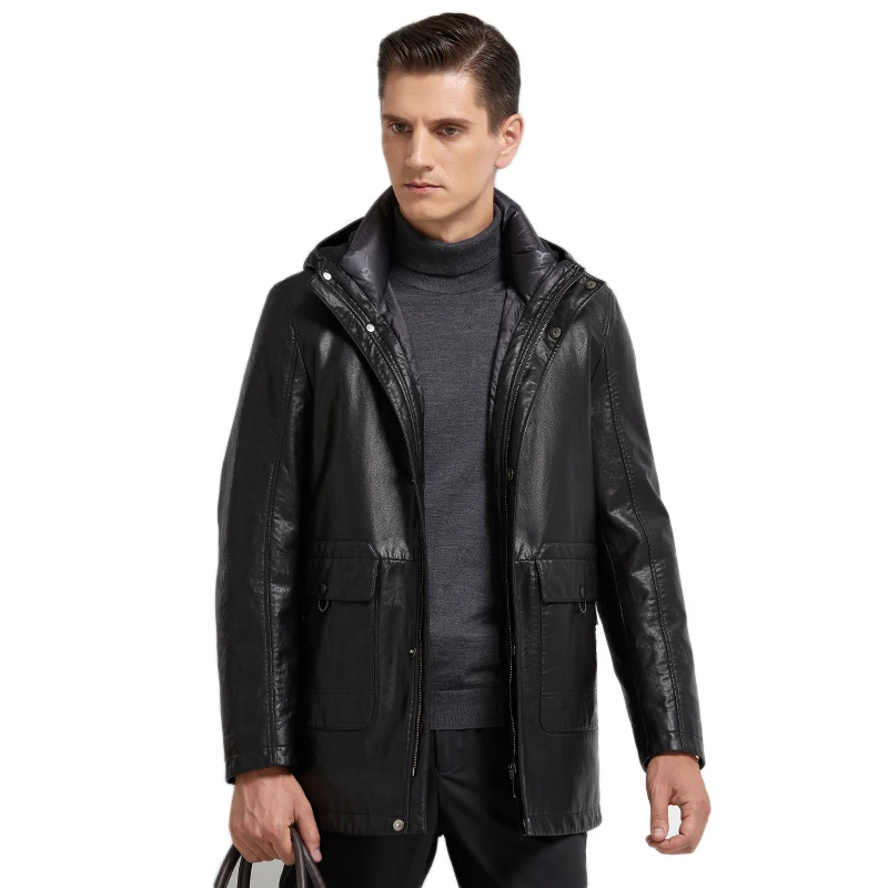 Новинка 2020, модная мужская куртка с капюшоном, кожаная куртка, мужские зимние длинные меховые куртки, пальто для мужчин со съемной подкладко...
Новинка 2020, модная мужская куртка с капюшоном, кожаная куртка, мужские зимние длинные меховые куртки, пальто для мужчин со съемной подкладко...