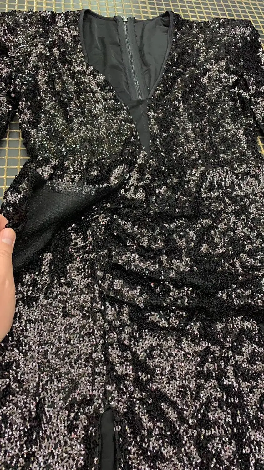 Sale Women Sexy Designer Deep V Neck Sequins Black Party Dress High Street Jag Evening Celebrity Night Club Chic Dress Vestido
Sale Women Sexy Designer Deep V Neck Sequins Black Party Dress High Street Jag Evening Celebrity Night Club Chic Dress Vestido