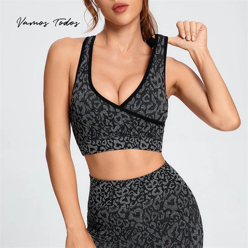 2021 Leopard Print Sport Crop Tops for Women with Built In Bra Yoga Criss-Cross Back Shirts Fitness Active Tank Tops Vamos Todos
2021 Leopard Print Sport Crop Tops for Women with Built In Bra Yoga Criss-Cross Back Shirts Fitness Active Tank Tops Vamos Todos