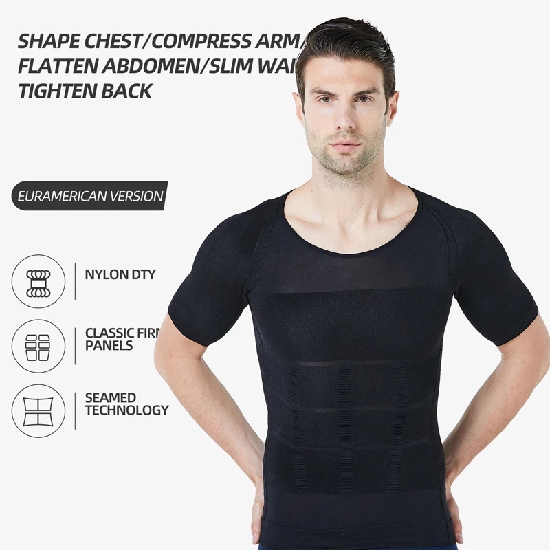 Men's Underwear Corset Round Neck T-Shirt Bodysuit Waist Slimming Shaper Compression Abdomen Tummy Belly Control Slim Waist
Men's Underwear Corset Round Neck T-Shirt Bodysuit Waist Slimming Shaper Compression Abdomen Tummy Belly Control Slim Waist