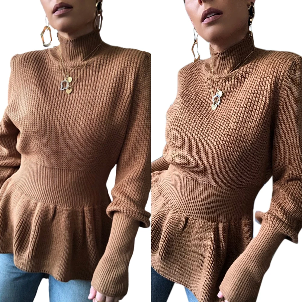 Turtleneck Sweaters Women Autumn Winter Ruffled Pullovers Long Sleeve Women clohting Solid Knitted Slim Sweaters Women
Turtleneck Sweaters Women Autumn Winter Ruffled Pullovers Long Sleeve Women clohting Solid Knitted Slim Sweaters Women
