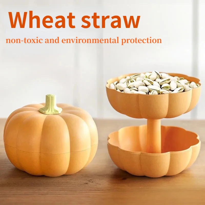 Wheat Straw Candy Dish with Lid Decorative Double-Deck Candy Bowl,Pumpkin ornaments Covered Candy Jar for Home Office Desk Decor
Wheat Straw Candy Dish with Lid Decorative Double-Deck Candy Bowl,Pumpkin ornaments Covered Candy Jar for Home Office Desk Decor