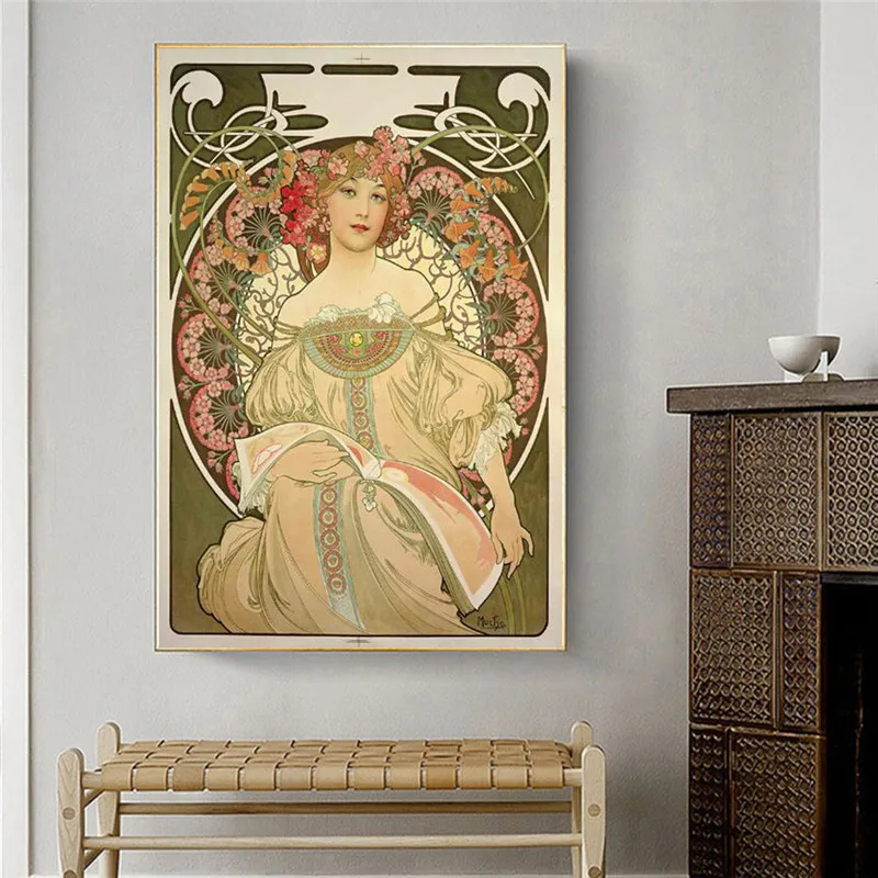 Alphonse Mucha Vintage Canvas Woman Art Posters and Prints Art Nouveau Canvas Paintings on The Wall Art Pictures for Living Room
Alphonse Mucha Vintage Canvas Woman Art Posters and Prints Art Nouveau Canvas Paintings on The Wall Art Pictures for Living Room