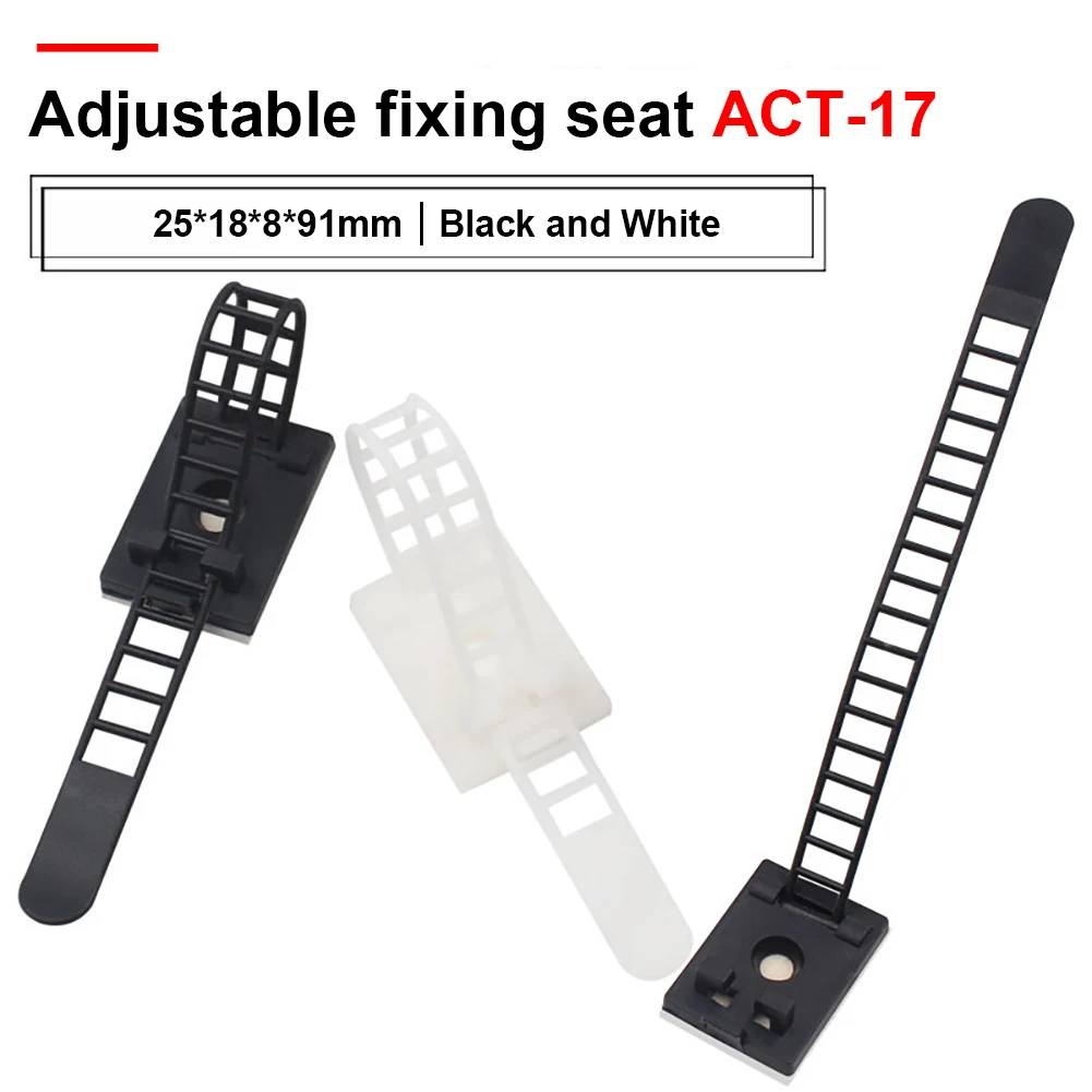 Nylon material 50 PCS Adjustable Self Adhesive Wire Ties Cable Clips Wiring Holder Strap Clamp for Management at Home Office
Nylon material 50 PCS Adjustable Self Adhesive Wire Ties Cable Clips Wiring Holder Strap Clamp for Management at Home Office