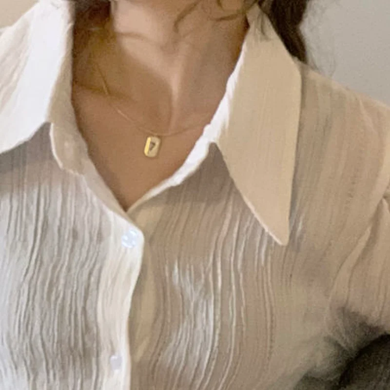 Shirts Women Ulzzang Fashion Tender Daily Retro Classy Charm Spring College Slim Tops Temperament Design Elegant Single Breasted
Shirts Women Ulzzang Fashion Tender Daily Retro Classy Charm Spring College Slim Tops Temperament Design Elegant Single Breasted