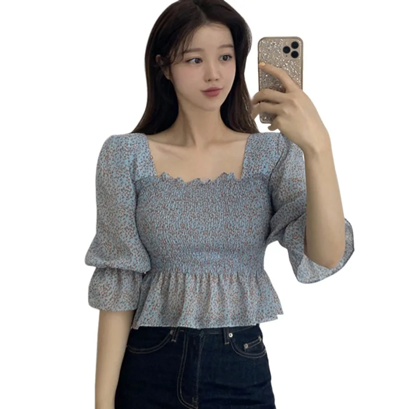 Vintage Floral Puff Long Sleeve Wrap Blouses Women Elegant Top Blouse Sexy Backless Chic Female Blouses Shirts
Vintage Floral Puff Long Sleeve Wrap Blouses Women Elegant Top Blouse Sexy Backless Chic Female Blouses Shirts