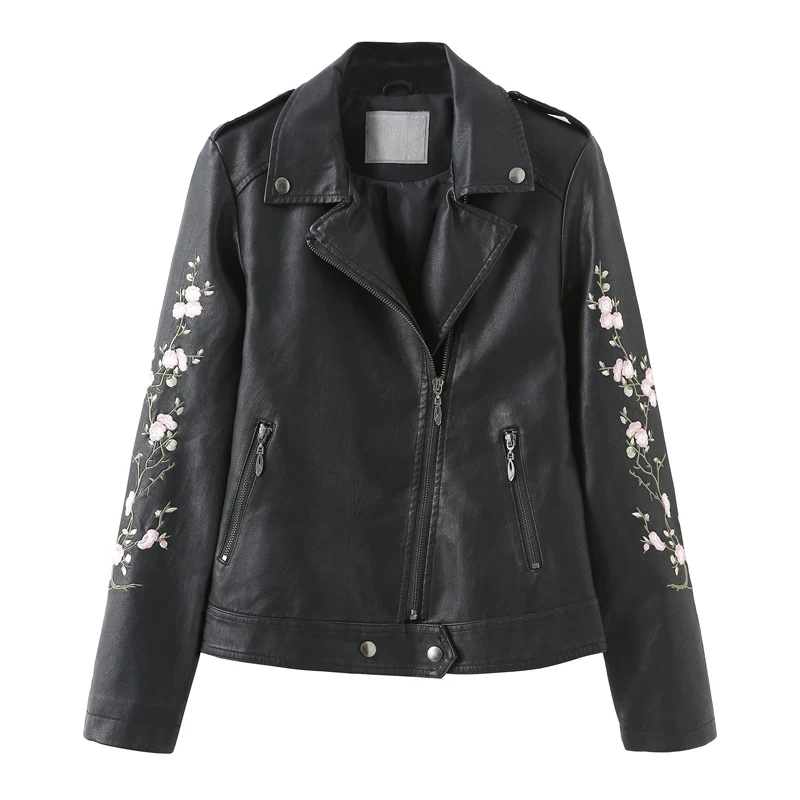 Femme Women's Leather Jackets Motorcycle Street dress Fashion Biker PU Solid Short Fake Pu Coats | Женская одежда