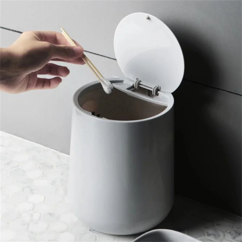 Pressing Type Round Trash Can Plastic Flip Cover Double-layer Waste Bins Mini Desktop Garbage Can Home Clean Tools Supplies
Pressing Type Round Trash Can Plastic Flip Cover Double-layer Waste Bins Mini Desktop Garbage Can Home Clean Tools Supplies