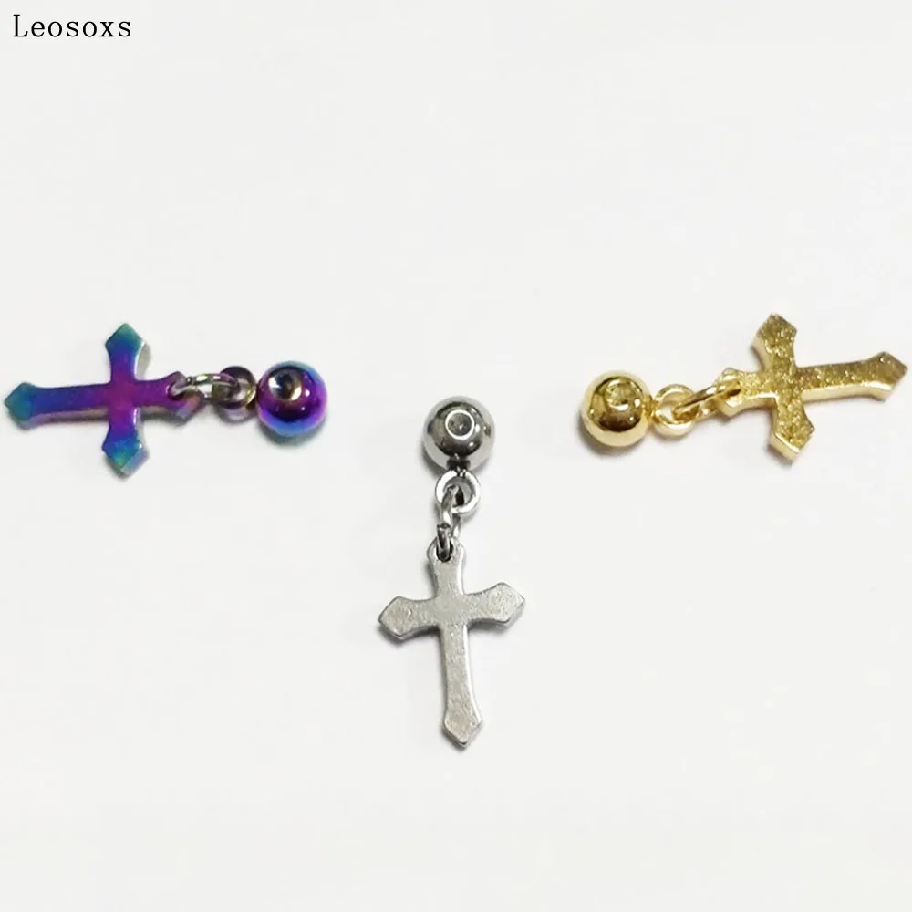 Leosoxs 2pcs Hot Selling Cross Pendant Earrings In Europe and America, Temperament Clip Ball Ring Can Move Two Rings
Leosoxs 2pcs Hot Selling Cross Pendant Earrings In Europe and America, Temperament Clip Ball Ring Can Move Two Rings