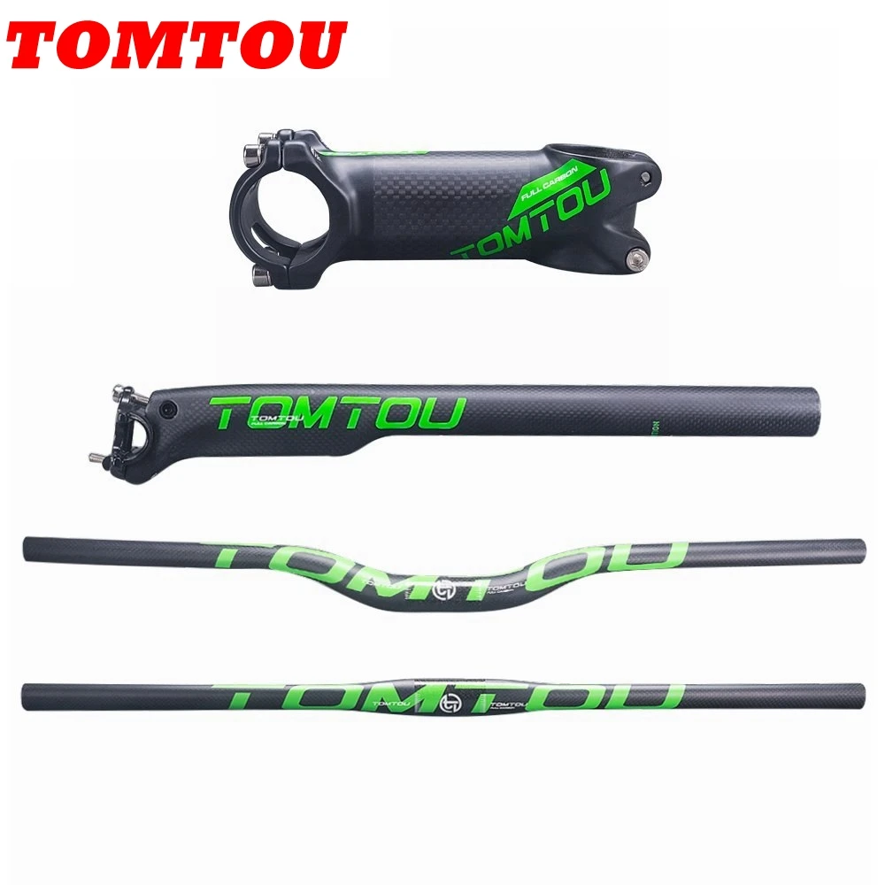 TOMTOU Green Matte Carbon Mountain Bicycle Sets Handlebar + Seatpost (Offset 5mm) + Stem Bike MTB Parts - TG2T36
TOMTOU Green Matte Carbon Mountain Bicycle Sets Handlebar + Seatpost (Offset 5mm) + Stem Bike MTB Parts - TG2T36