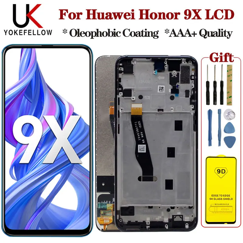 100% протестированный для Huawei Honor 9X ЖК дисплей сенсорный экран дигитайзер в сборе