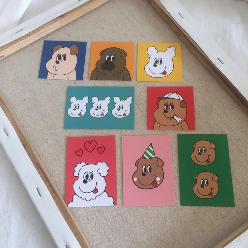 Cartoon Cute Puppy Decorative Card 8 Sheets Creative Postcard Mobile Phone Shell Card Diy Wall Sticker Decorative Painting Suit
Cartoon Cute Puppy Decorative Card 8 Sheets Creative Postcard Mobile Phone Shell Card Diy Wall Sticker Decorative Painting Suit