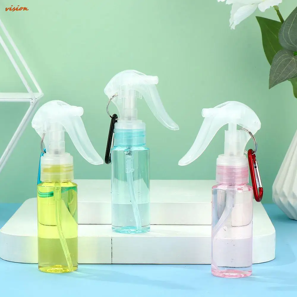 60ML Refillable Transparent Plastic Spray Bottle Trigger Spray With Carabiner Hook Travel Portable Container Makeup Tool
60ML Refillable Transparent Plastic Spray Bottle Trigger Spray With Carabiner Hook Travel Portable Container Makeup Tool