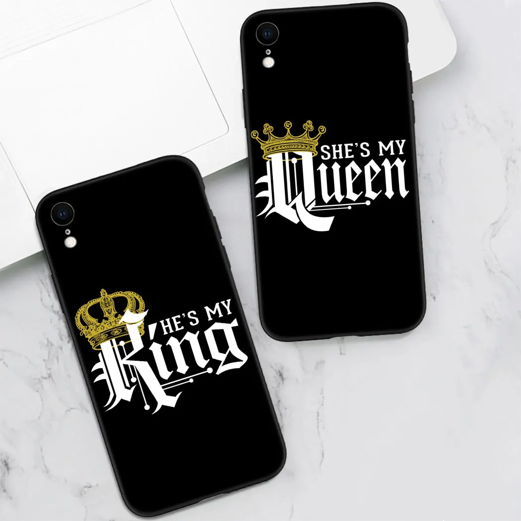 TA42 King Queen Princess Soft Silicone Case for iPhone 5 5s 6 6s 7 8 Plus SE X XR XS Max 11 12 Pro Mini | Мобильные телефоны и