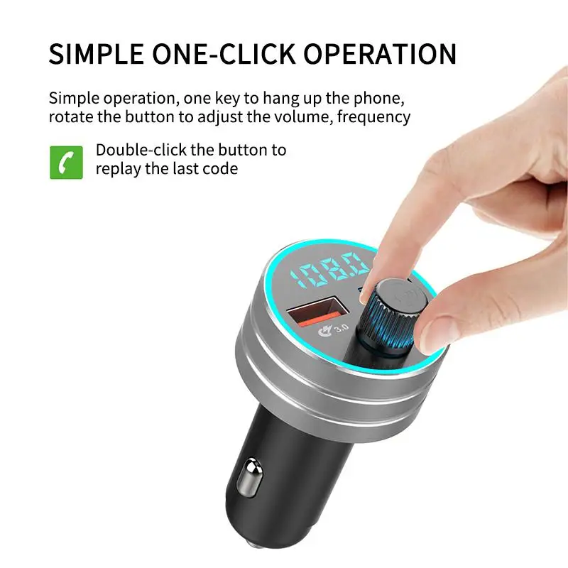 Bluetooth FM Transmitter Receiver Car Mp3 Player Dual USB Car USB Charger Multifunctional Car Charger
Bluetooth FM Transmitter Receiver Car Mp3 Player Dual USB Car USB Charger Multifunctional Car Charger