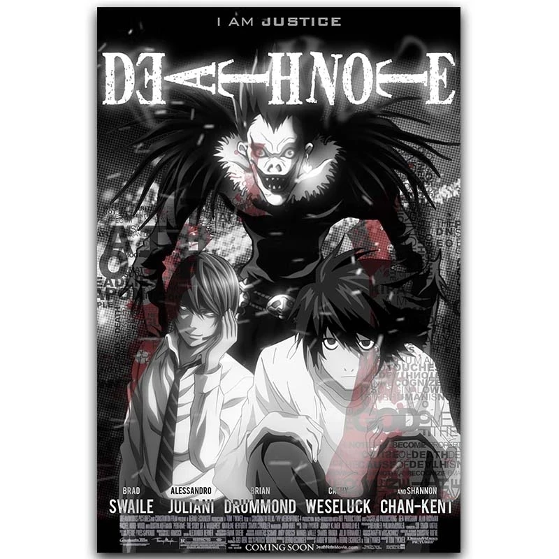 Death Note Poster Pictures Classic Japan Anime L Night God Nordic Retro Wall Art Canvas Painting Poster Prints Kids Room Decor
Death Note Poster Pictures Classic Japan Anime L Night God Nordic Retro Wall Art Canvas Painting Poster Prints Kids Room Decor