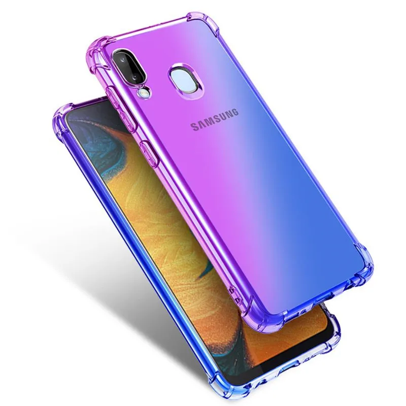 Противоударный чехол для телефона с радужным градиентом Samsung Galaxy S7 Edge S8 S9 S10 PLUS S10E