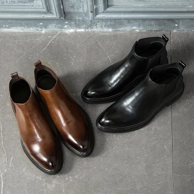 Winter Men Rain Boots PU Leather Waterproof Elastic Band Warm 38-48 Casual Comfort Chelsea Boots Non-slip Male Footwear
Winter Men Rain Boots PU Leather Waterproof Elastic Band Warm 38-48 Casual Comfort Chelsea Boots Non-slip Male Footwear