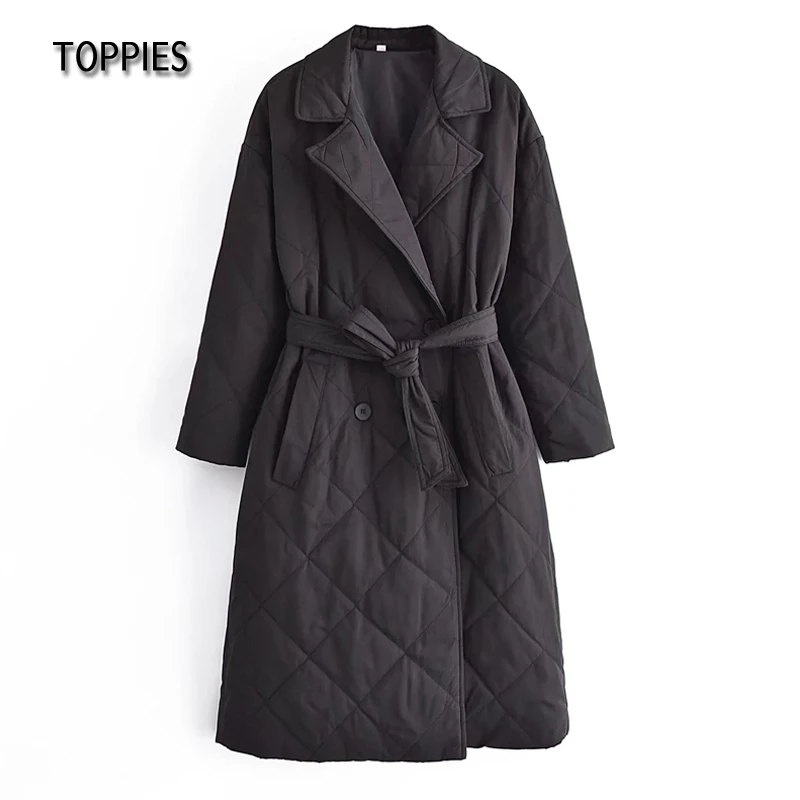 Женское длинное двубортное пальто Toppies, осенне-зимняя парка с поясом и хлопковой подкладкой, 2021
Женское длинное двубортное пальто Toppies, осенне-зимняя парка с поясом и хлопковой подкладкой, 2021