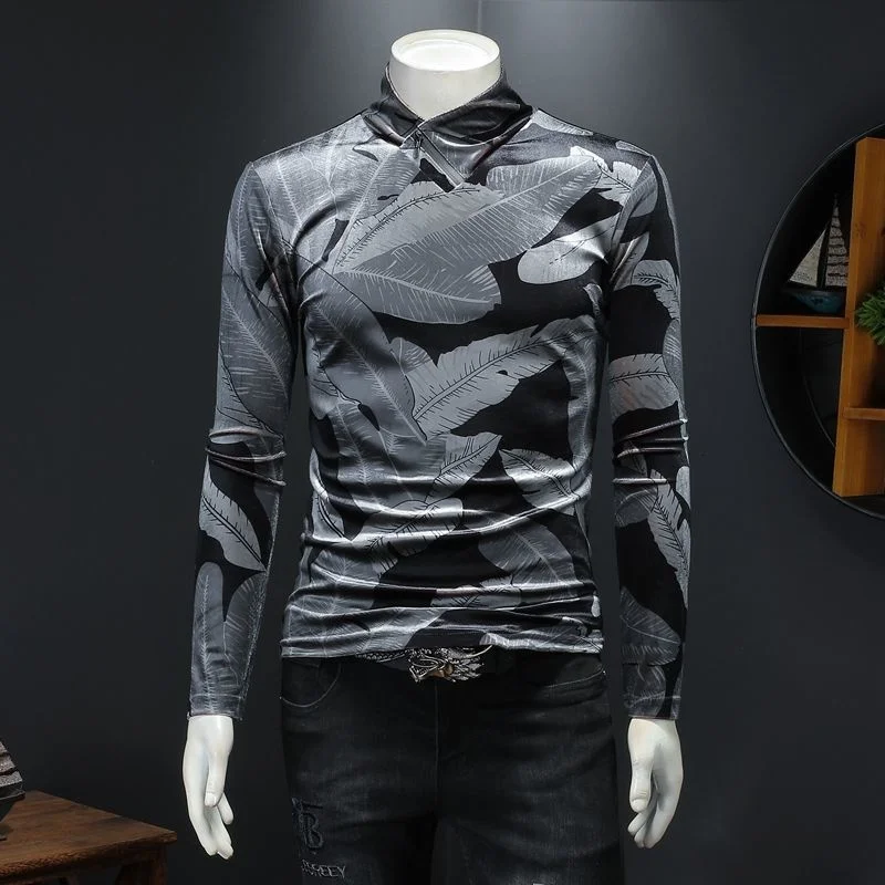 Side Zipper Club Outfits Black Royal T Shirt Streetwear Homme Winter Velvet Tshirt Men Luxury Feather Pattern Base T Shirt Homme
Side Zipper Club Outfits Black Royal T Shirt Streetwear Homme Winter Velvet Tshirt Men Luxury Feather Pattern Base T Shirt Homme