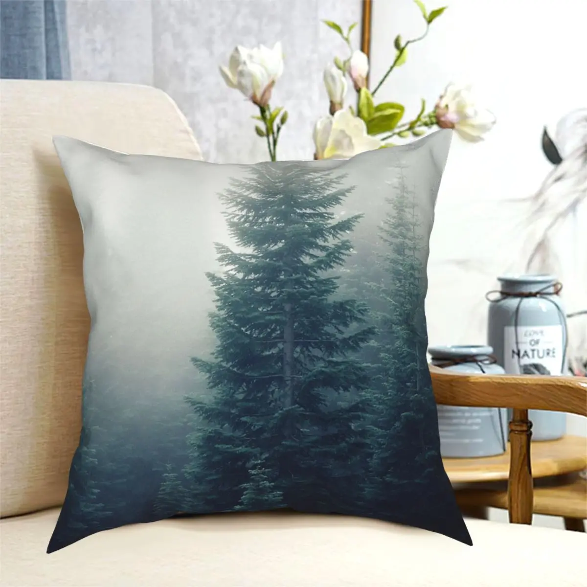Forest In The Fog Square Pillowcase Polyester Printed Decor Pillow Case for Bed Cushion Cover
Forest In The Fog Square Pillowcase Polyester Printed Decor Pillow Case for Bed Cushion Cover