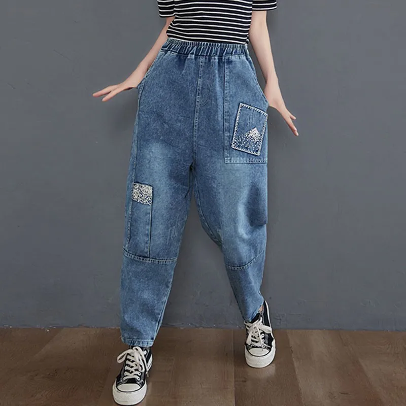 High Waist Women Casual Jeans New Arrival 2021 Spring Simple Style Vintage Embroidery Solid Color Female Denim Harem Pants S3607
High Waist Women Casual Jeans New Arrival 2021 Spring Simple Style Vintage Embroidery Solid Color Female Denim Harem Pants S3607