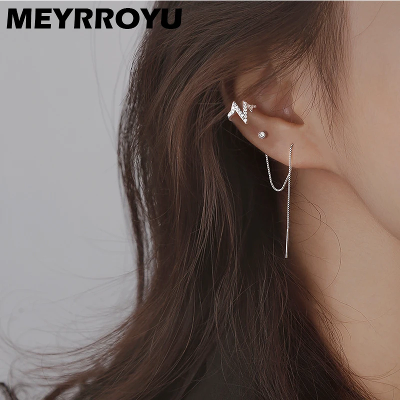 MEURROYU 925 Sterling Silver New Korean Style of Long Tassel Clip Earrings Ladies Couples Party Gift Wholesale Single Sale
MEURROYU 925 Sterling Silver New Korean Style of Long Tassel Clip Earrings Ladies Couples Party Gift Wholesale Single Sale