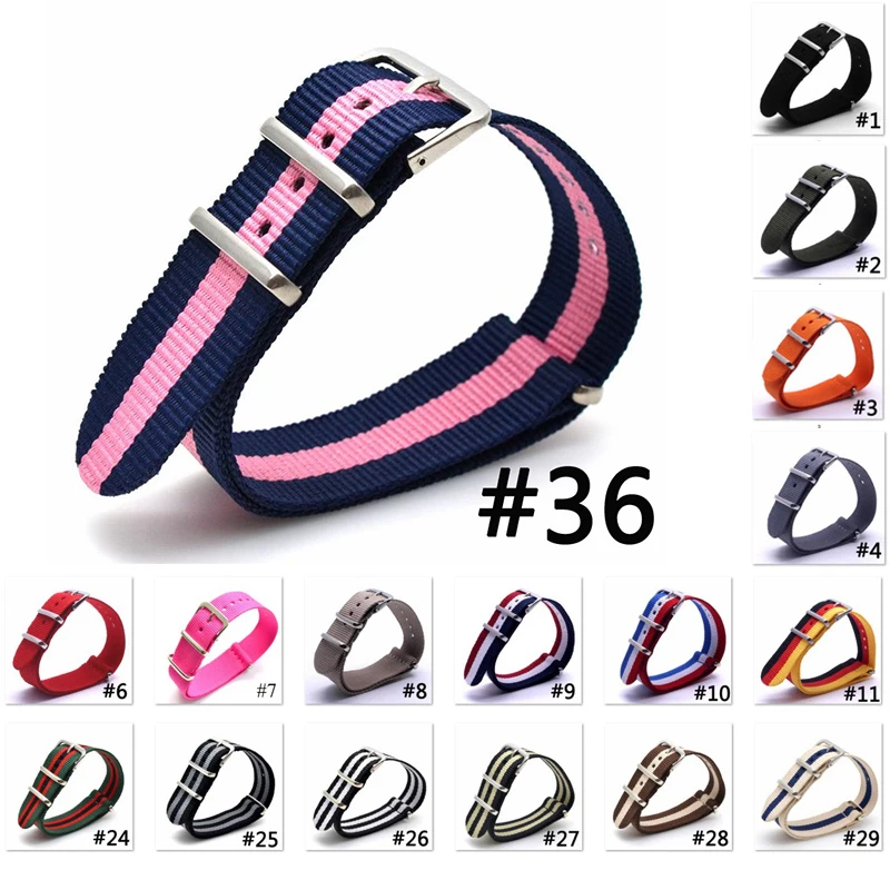16mm 18mm 20mm 22mm 24mm Nylon Strap Substitute DW Army Sports Fabric Watchband Buckle Belt Colorful Fabric Woven Wristband
16mm 18mm 20mm 22mm 24mm Nylon Strap Substitute DW Army Sports Fabric Watchband Buckle Belt Colorful Fabric Woven Wristband