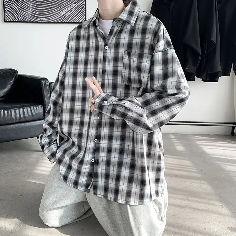 Spring And Autumn Plaid Shirt Men's Fashion Retro Casual Shirt Men Streetwear Korean Loose Long Sleeve Shirts Mens M-2XL
Spring And Autumn Plaid Shirt Men's Fashion Retro Casual Shirt Men Streetwear Korean Loose Long Sleeve Shirts Mens M-2XL