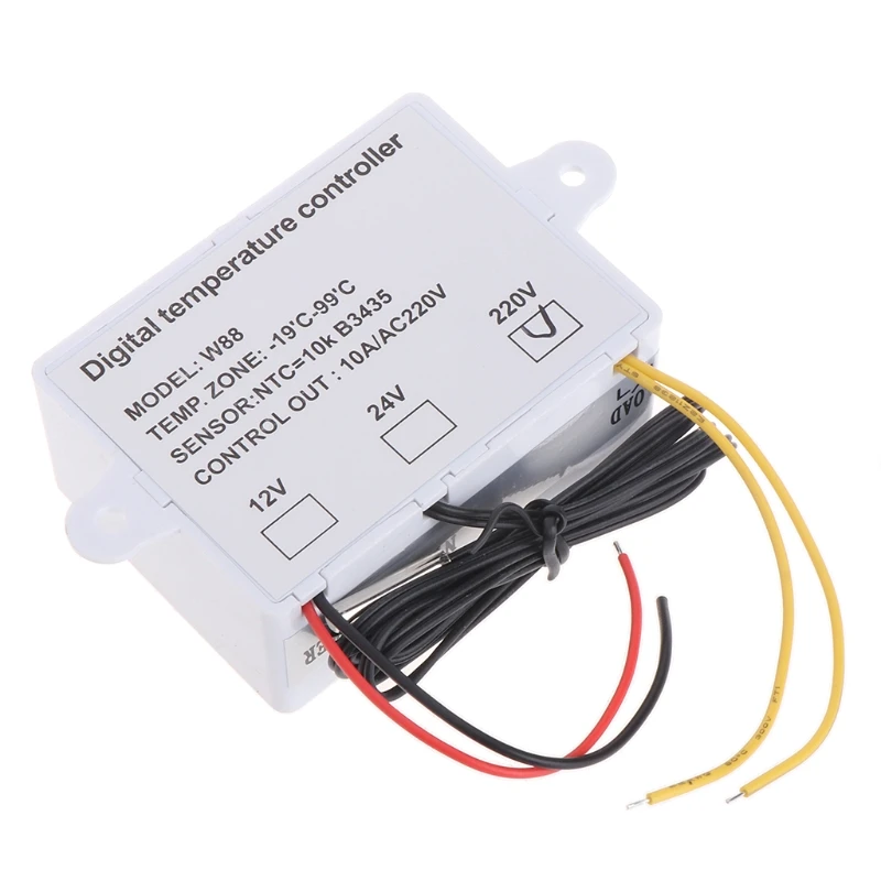 W88 12V/220V 10A Digital LED Temperature Controller Thermostat Control Switch Sensor
W88 12V/220V 10A Digital LED Temperature Controller Thermostat Control Switch Sensor