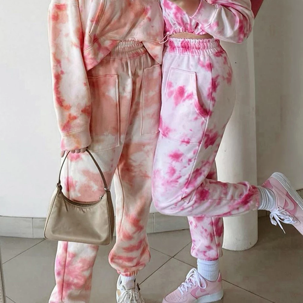 Tie Dye Printed Basic Joggers Pants Women Casual High Waist Pockets Sweatpants Harajuku Elastic Waist Hip-hop Trousers 2020 New
Tie Dye Printed Basic Joggers Pants Women Casual High Waist Pockets Sweatpants Harajuku Elastic Waist Hip-hop Trousers 2020 New