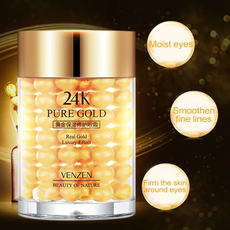24k Gold Eye Care Essence Moisturizing Firming Skin Anti-puffiness Dark Circles Eye Cream
24k Gold Eye Care Essence Moisturizing Firming Skin Anti-puffiness Dark Circles Eye Cream