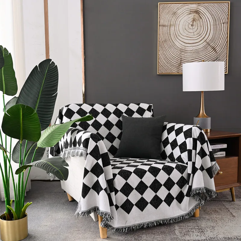 Classic Black White Checkerboard Plaid Blanket Sofa Blanket Winter Bed Blanket Thicken Chenille Thread Blanket Sofa Cover Towel
Classic Black White Checkerboard Plaid Blanket Sofa Blanket Winter Bed Blanket Thicken Chenille Thread Blanket Sofa Cover Towel