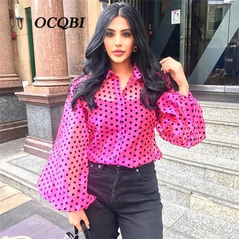 2019 Women Blouses Casual Korean Fashion Clothing Women Long Sleeve Dot Sexy Club Shirts
2019 Women Blouses Casual Korean Fashion Clothing Women Long Sleeve Dot Sexy Club Shirts