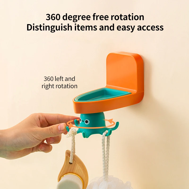 Cartoon Rotating Hook Rotatable Hooks Seamless Sticky Hooks Octopus Strong Viscose Punch-Free Multifunctional Kitchen Hooks
Cartoon Rotating Hook Rotatable Hooks Seamless Sticky Hooks Octopus Strong Viscose Punch-Free Multifunctional Kitchen Hooks