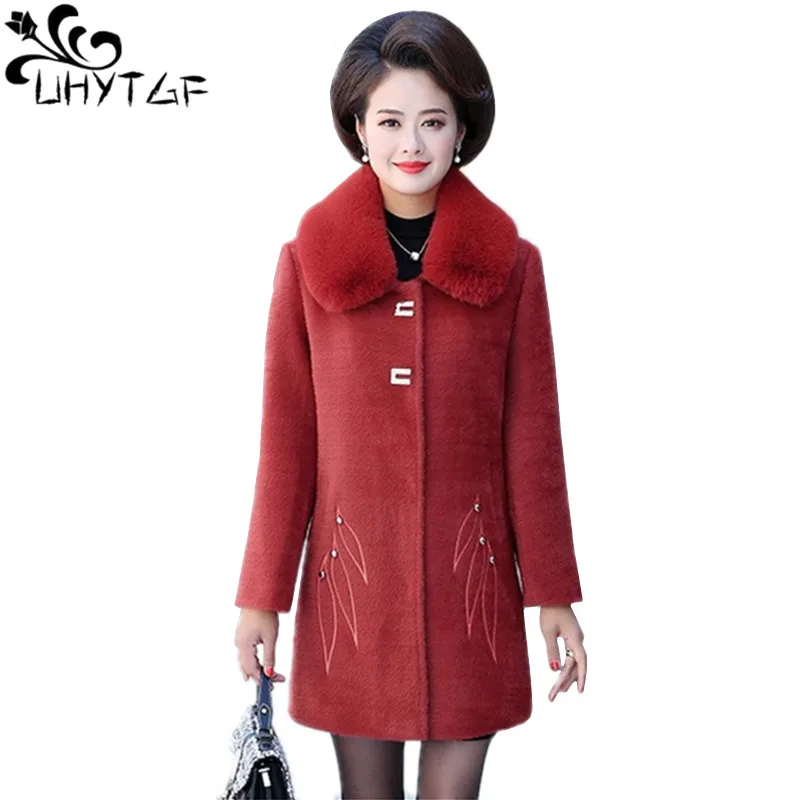 UHYTGF Woolen jacket women coat fashion winter warm jacket women woolen coat jacket winter women Water velvet coat Plus size 692
UHYTGF Woolen jacket women coat fashion winter warm jacket women woolen coat jacket winter women Water velvet coat Plus size 692
