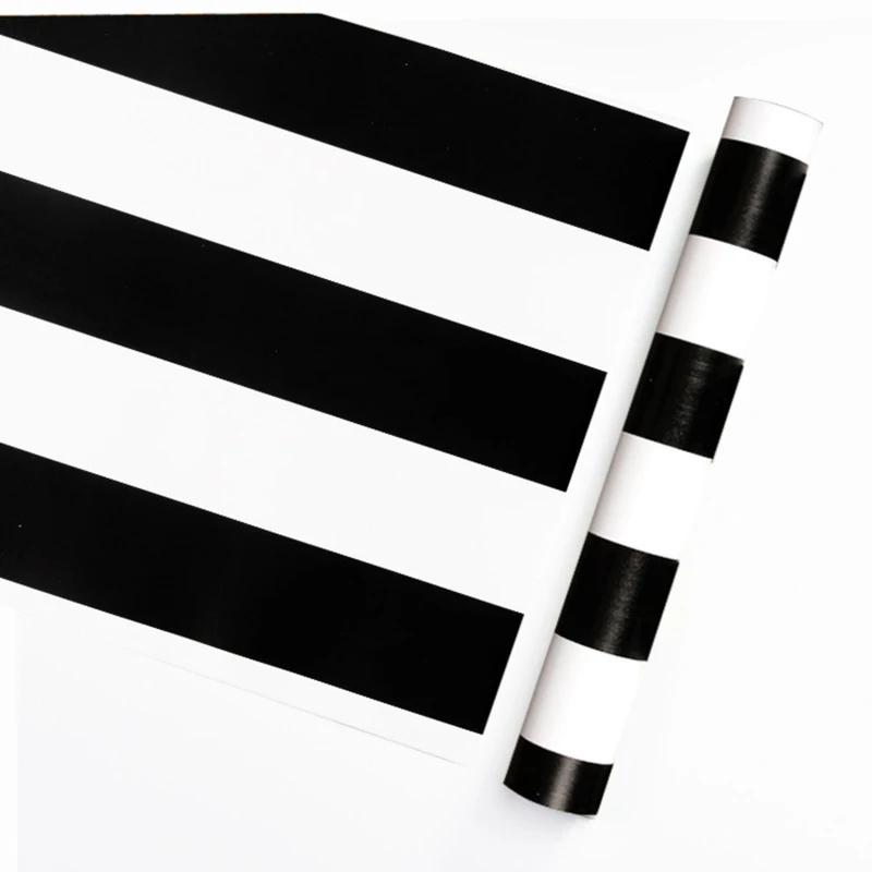 Modern 45cmx10m PVC Black White Striped Self-adhesive Wallpaper Contract Wall Sticker for Kitchen Bathroom Furniture Hou
Modern 45cmx10m PVC Black White Striped Self-adhesive Wallpaper Contract Wall Sticker for Kitchen Bathroom Furniture Hou