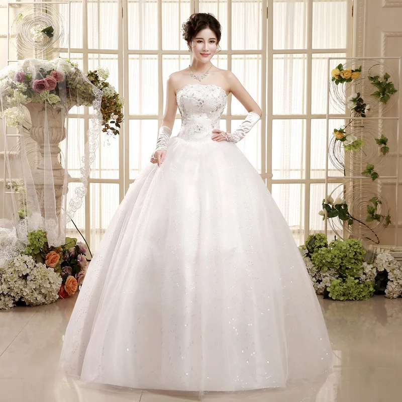 The New-style Strapless Wedding Dress Korean Version Bride Wedding Dress Is Slim And Slim. It Is Presented By The Studio Jewelry
The New-style Strapless Wedding Dress Korean Version Bride Wedding Dress Is Slim And Slim. It Is Presented By The Studio Jewelry