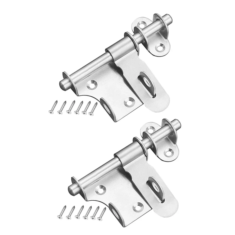 2Pcs Slide Bolts Lock Stainless Steel Latch Heavy Duty Door Bolt Sliding Door Latch for Doors Gates Bathroom Pet Doors Retail
2Pcs Slide Bolts Lock Stainless Steel Latch Heavy Duty Door Bolt Sliding Door Latch for Doors Gates Bathroom Pet Doors Retail