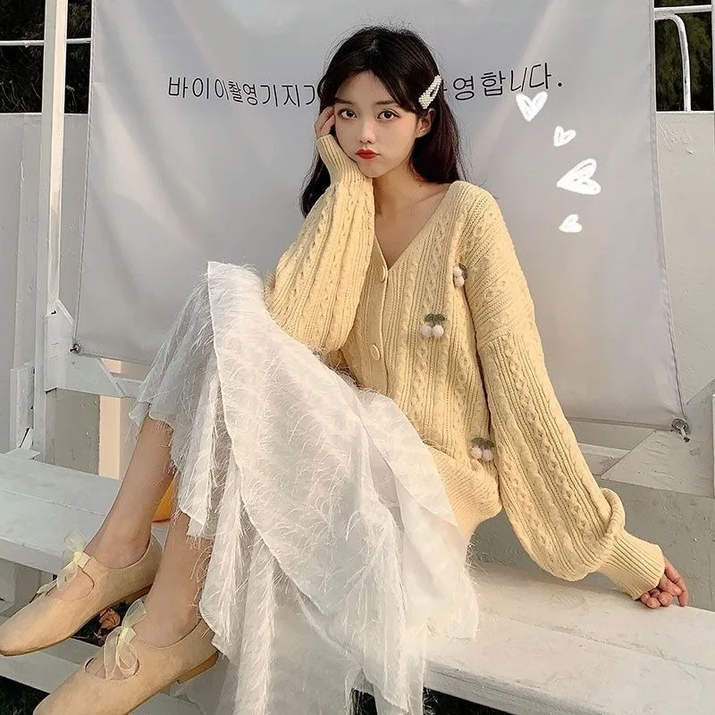 Women Sweater Knit Cardigans Sweater Women V Neck 2020 New Style Loose elegaht Thicked Pull Femme Print Short Casual Coat Tops
Women Sweater Knit Cardigans Sweater Women V Neck 2020 New Style Loose elegaht Thicked Pull Femme Print Short Casual Coat Tops